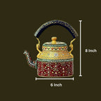 Aluminum Painted Tea Kettle Figurine Decorative