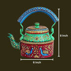 Aluminum Painted Tea Kettle Figurine Decorative