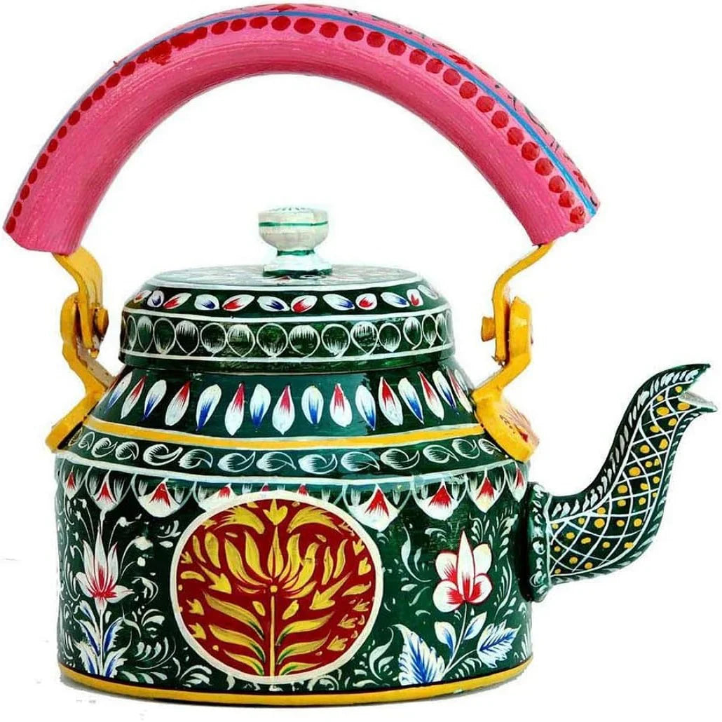Aluminum Painted Tea Kettle Figurine Decorative Secondary image