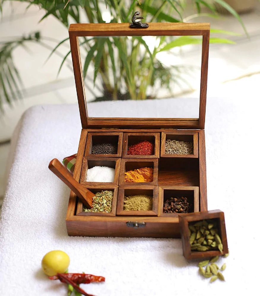 Wooden Table Top Spice Box Secondary image