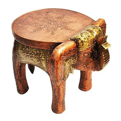 Wooden Elephant Stool Side Table For Gifts Secondary image