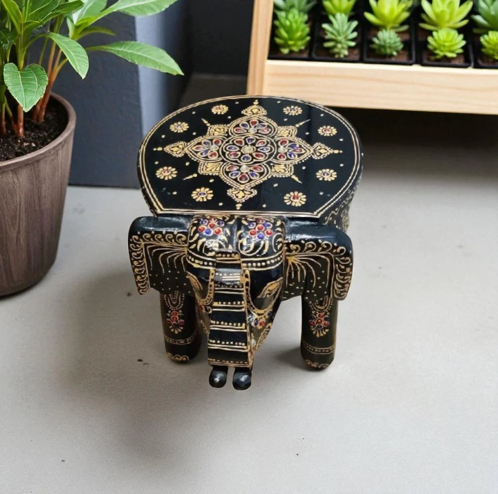 Wooden Elephant Stool Side Table For Gifts Main image