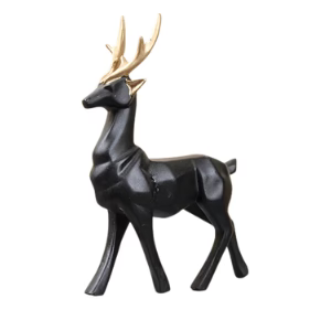 Polyresin Deer Black Showpiece Decorative Figurine Secondary image