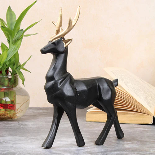 Polyresin Deer Black Showpiece Decorative Figurine Main image