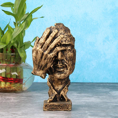 Polyresin Face Thinking Man Showpiece- 3 Pieces