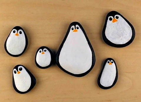 Under Of Sea Painting Stones Showpiece - 6 Pcs