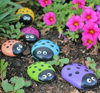 Ladybug Painting Stones Showpiece - 6 Pcs
