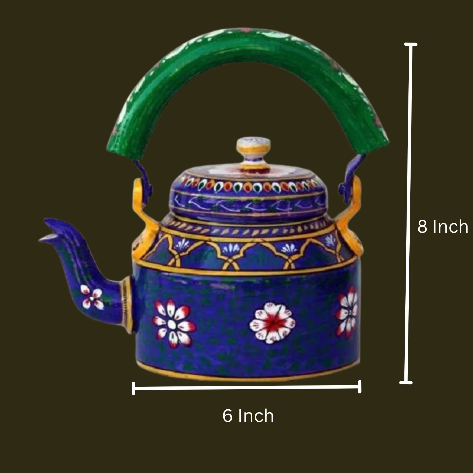 Aluminum Painted Tea Kettle Figurine Decorative Secondary image