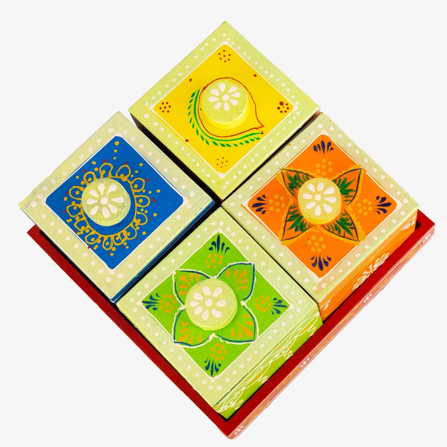 Wooden Dry Fruit Tray Box Set of 4 Secondary image