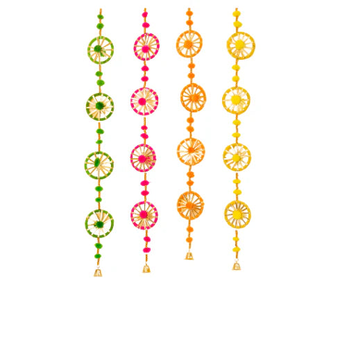 Rajasthani Chudi Line Wall Hanging Decoration set of 4 Pc Secondary image