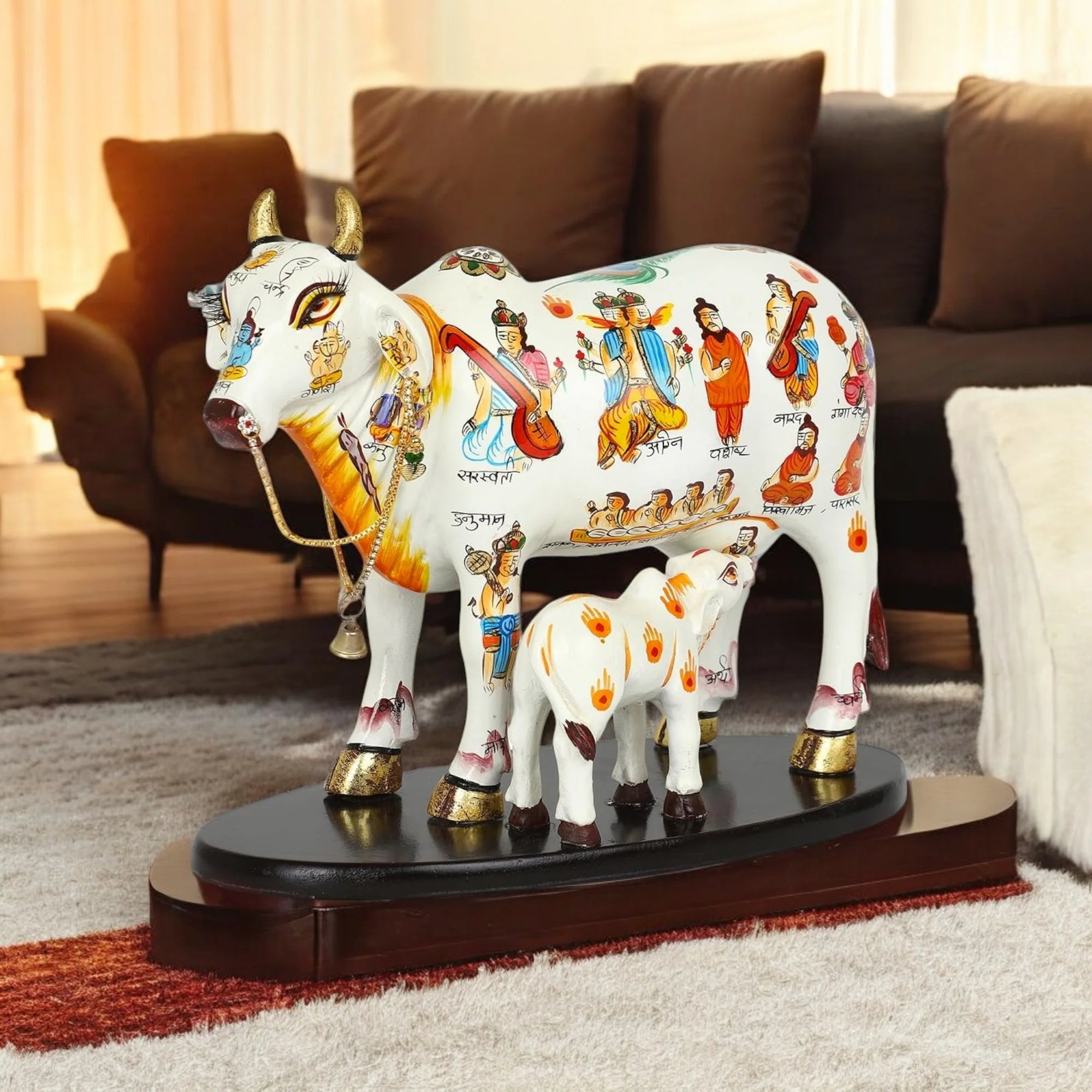 Kamdhenu Cow And Calf Statue Main image