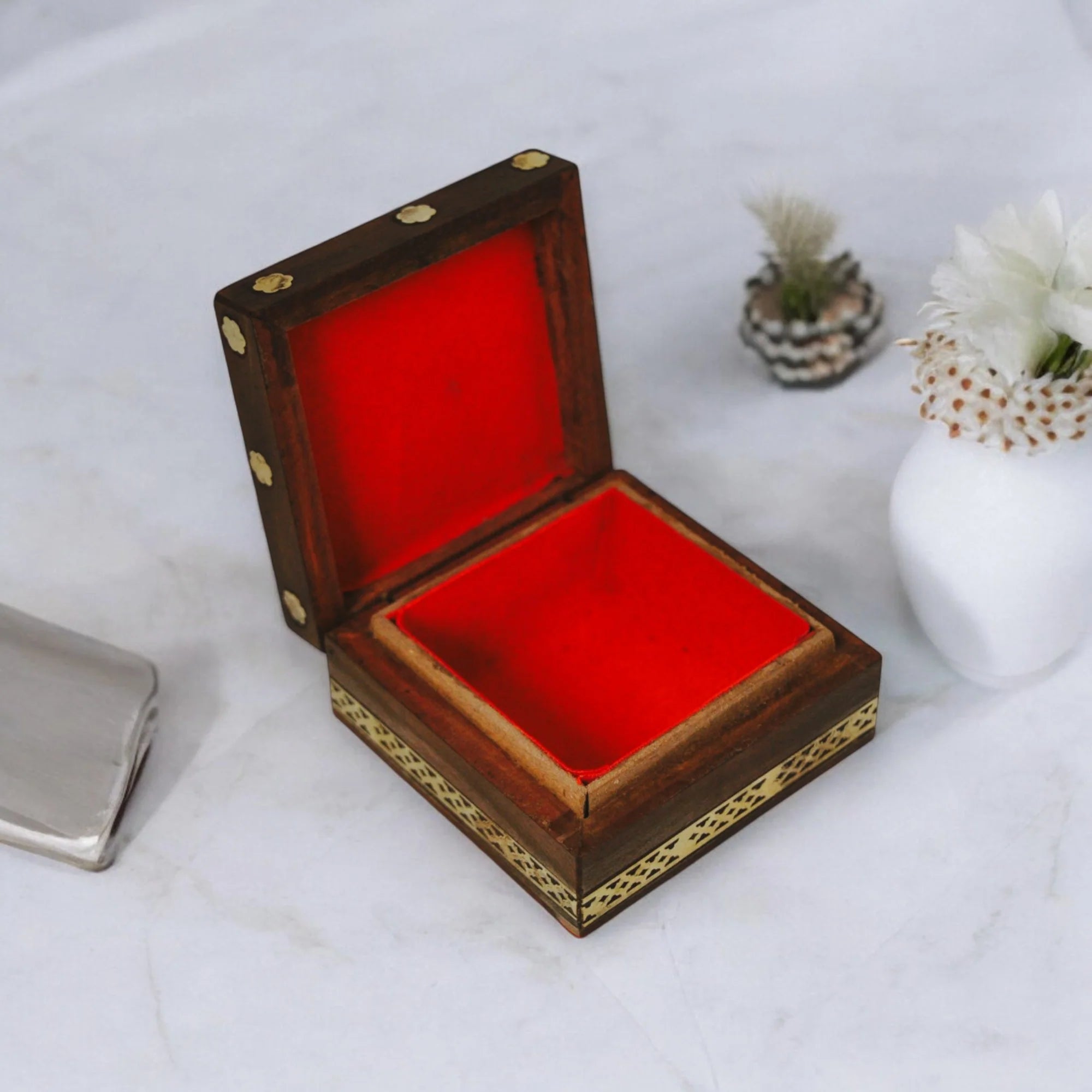 Wooden Jewellery Box With Gemstone Painting Secondary image
