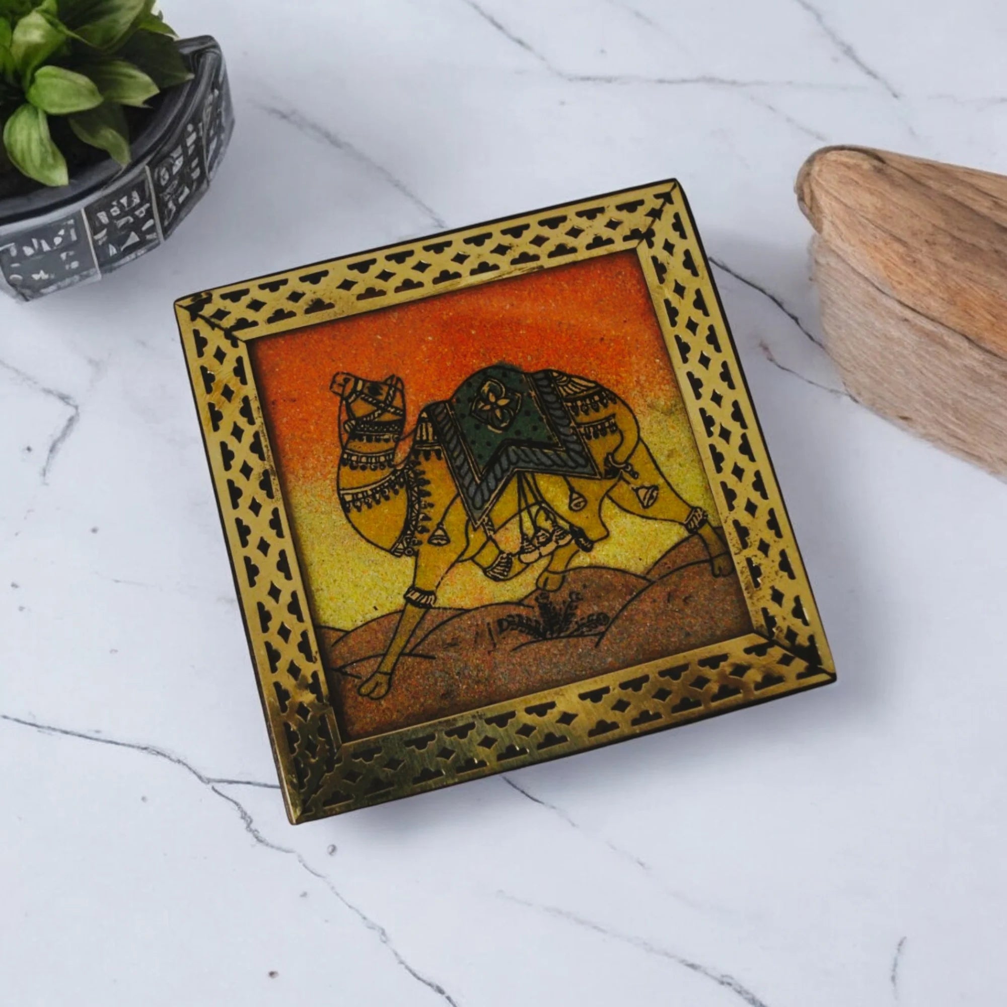 Wooden Jewellery Box With Gemstone Painting Secondary image