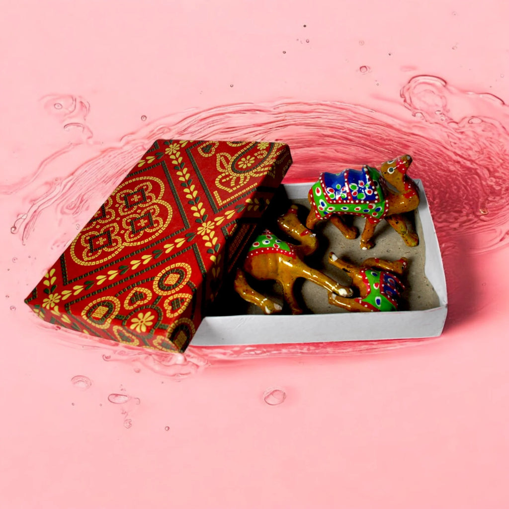 Wooden Camel For Decoration Set of 3