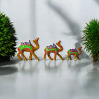 Wooden Camel For Decoration Set of 3