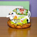 Marble Kamdhenu Idol Cow With Calf Statue