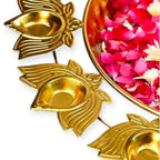 Metal Kamal Diya Urli For Festival Decorative set of 5 pc