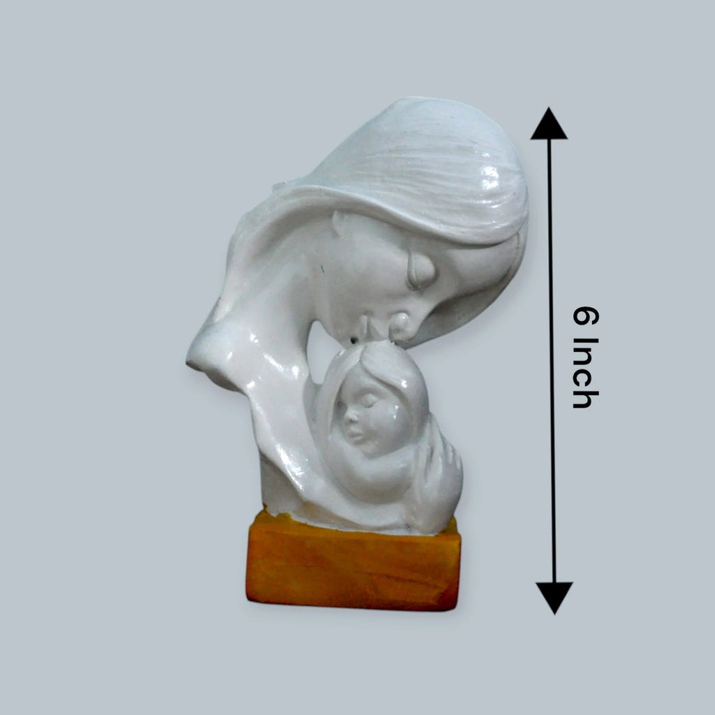 Polyresin Mother Child Statue Showpiece