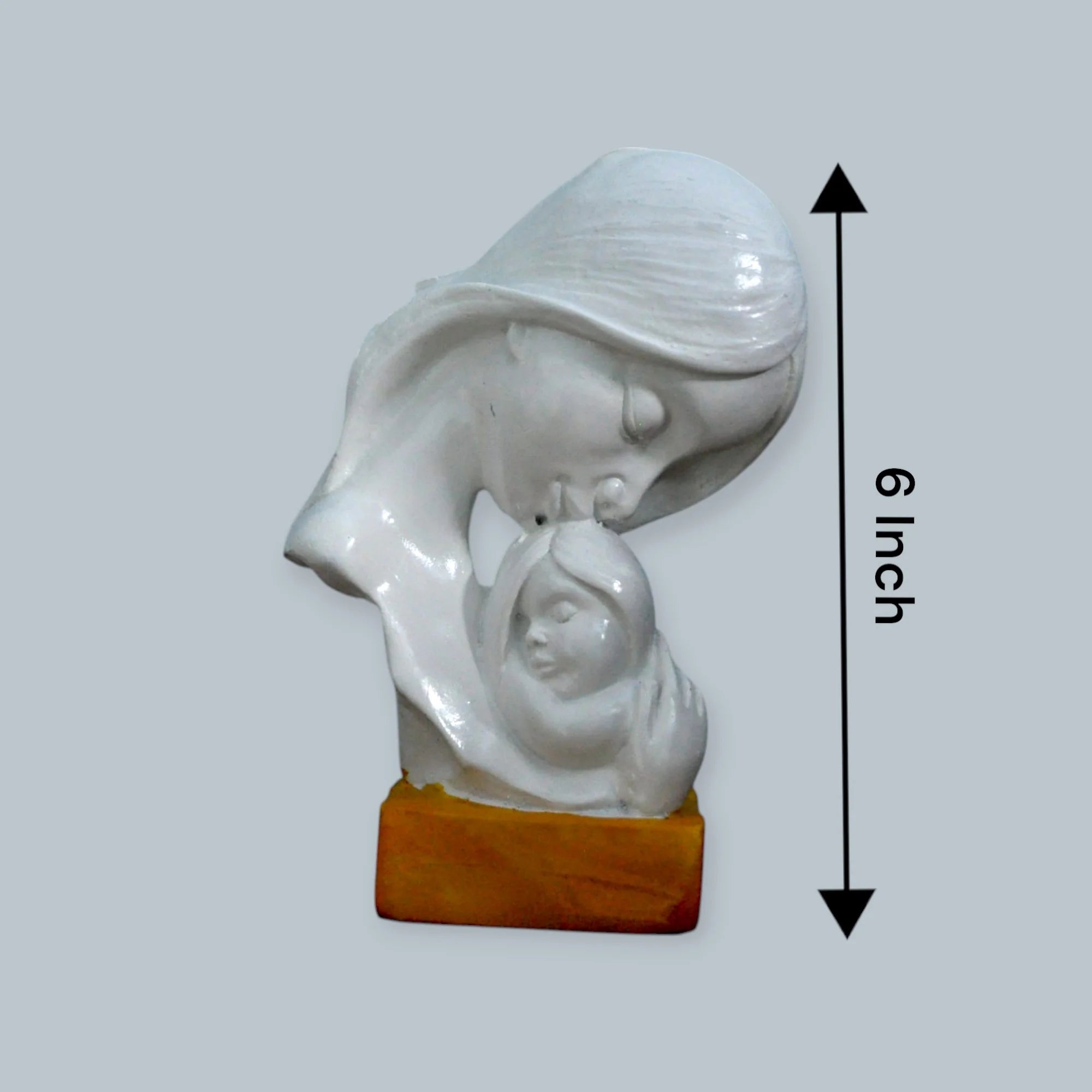 Polyresin Mother Child Statue Showpiece