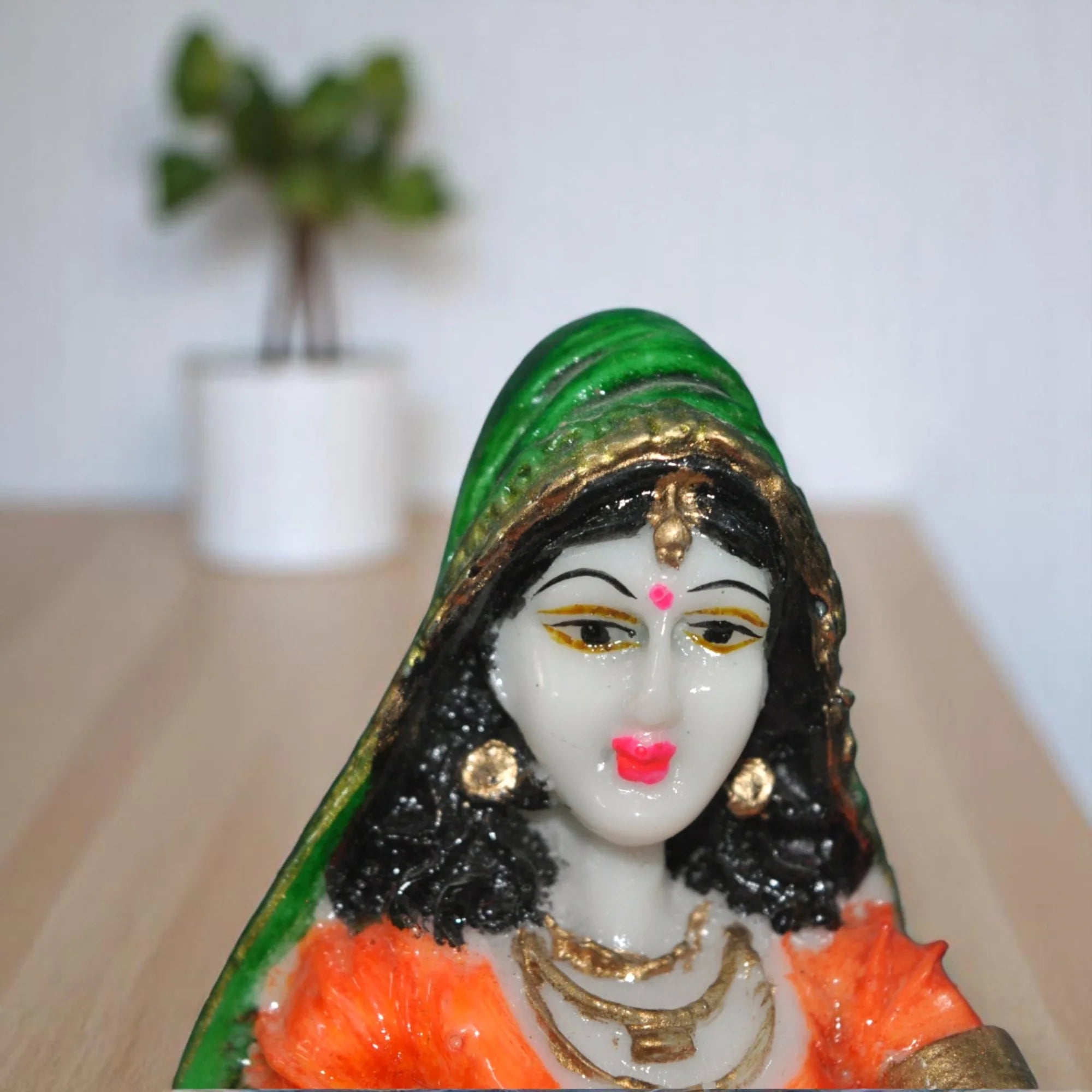 Polyresin Rajasthani Lady pair With Chakki Idol Showpiece