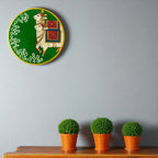 Hand Painted Wooden Plate Wall Painting Cow