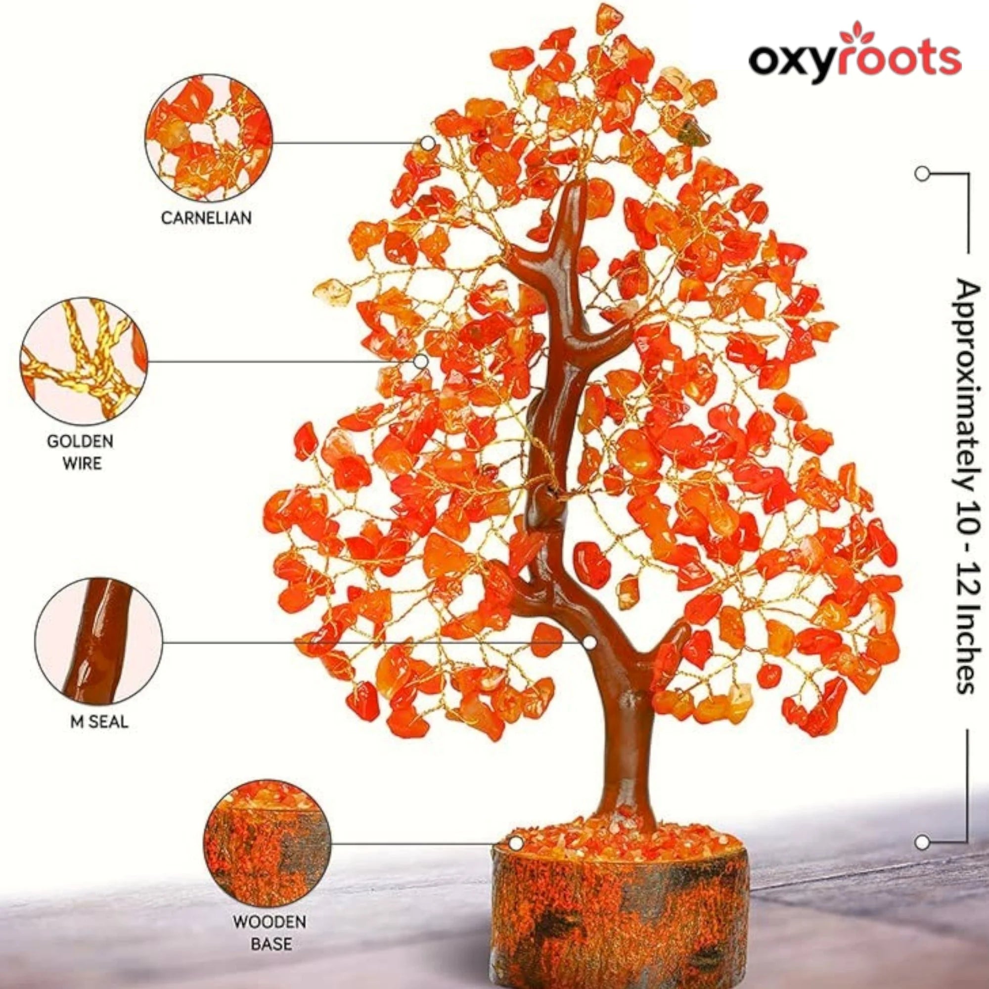 Handmade Gemstone Tree Decorative