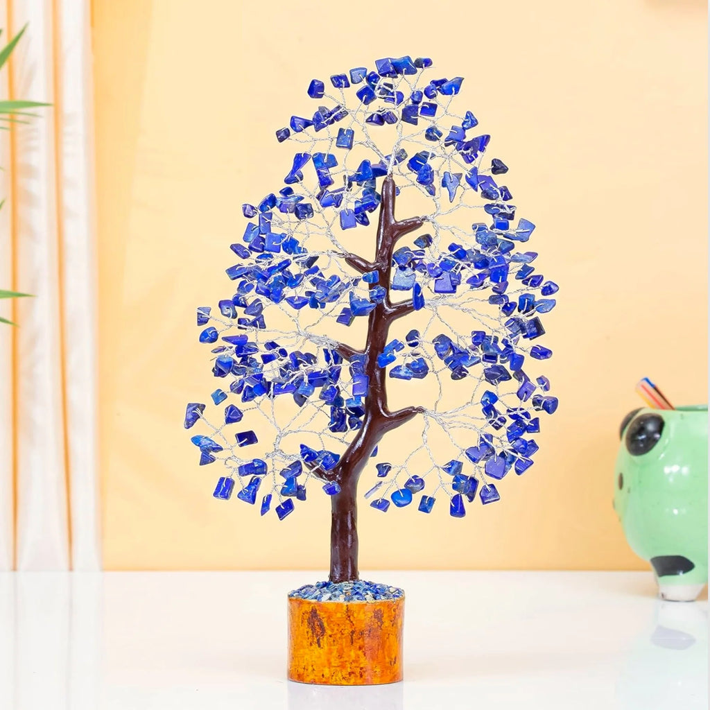 Handmade Gemstone Tree Decorative-Blue