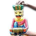 Wooden Hand-Painted Sitting Musician Figurine set of 5, 12 Inches