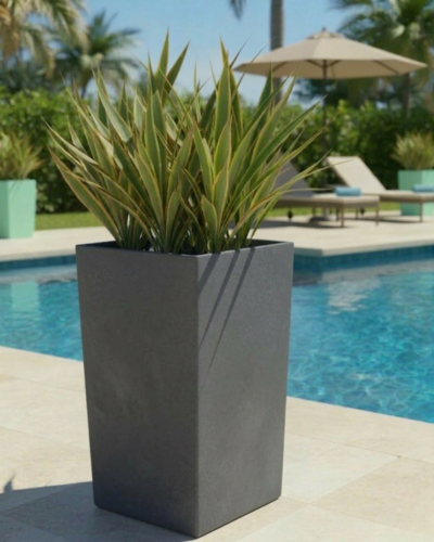 Tapered Square Design Planter PL-19 | 40x40x81 CM