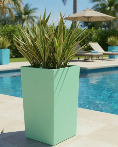Tapered Square Design Planter PL-19 | 40x40x81 CM