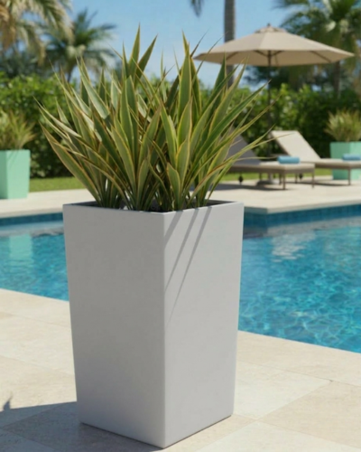 Tapered Square Design Planter PL-19 | 40x40x81 CM