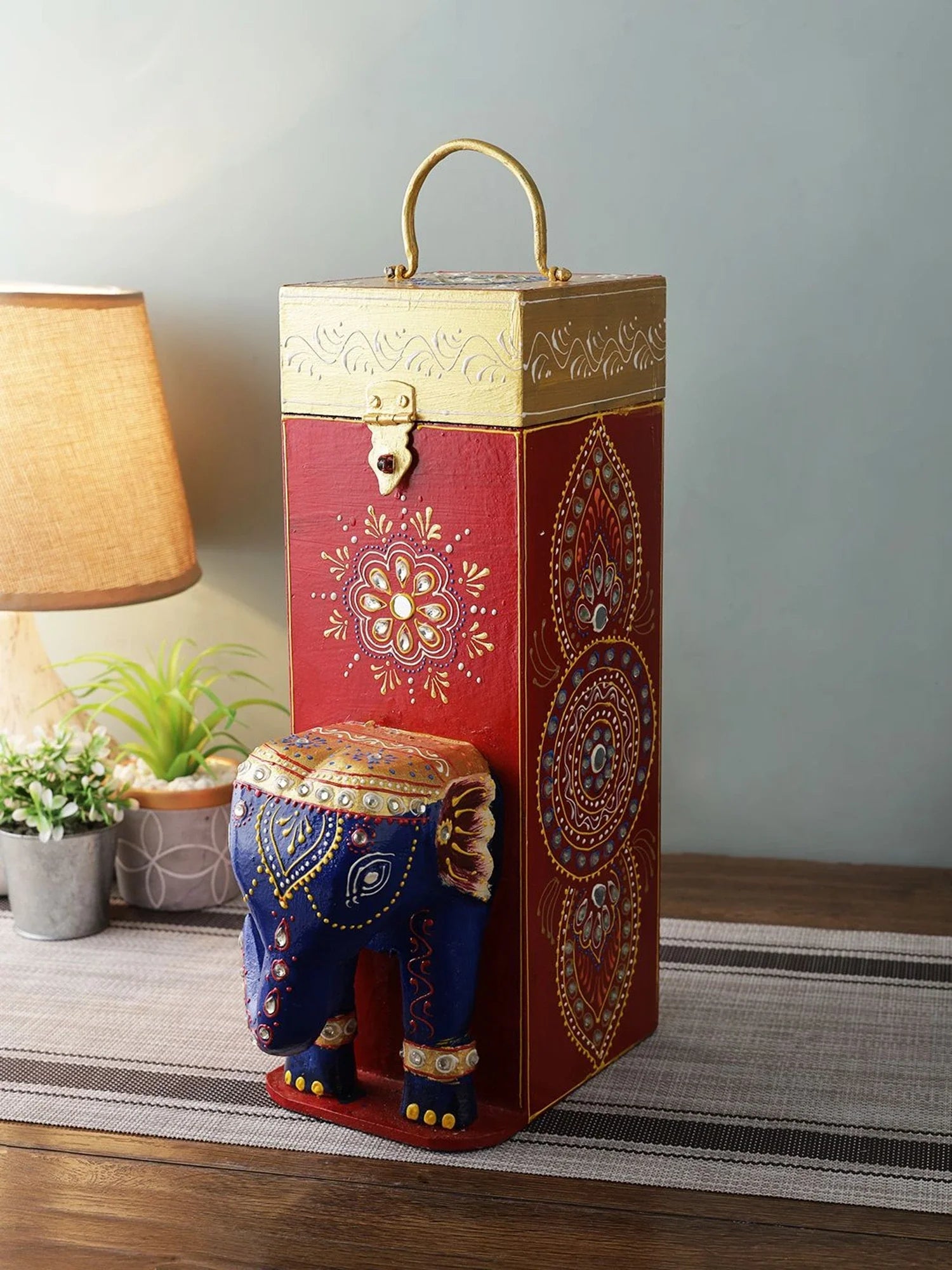 Wooden Single Bottle Wine Holder Box Main image