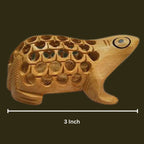 Wooden Frog Jali Antique Showpiece Set Of 5 Pcs