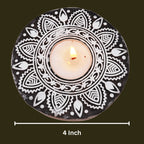 Wooden Hand Round Shape Diya pair