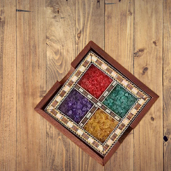 Wooden Gemstone Shisham Coaster Set Main image