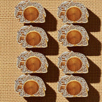 Wooden Small Elephant Block Diya - set of 8 pc