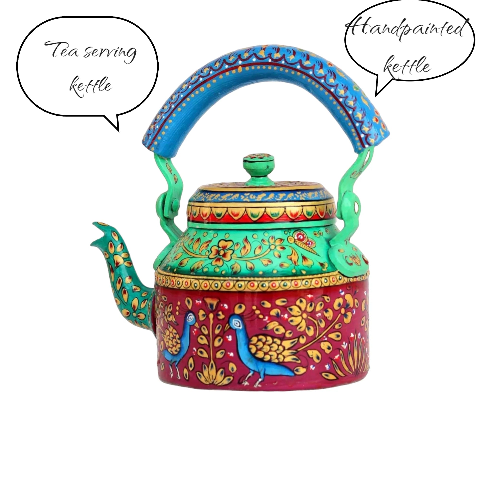 Aluminum Painted Tea Kettle Figurine Decorative Secondary image