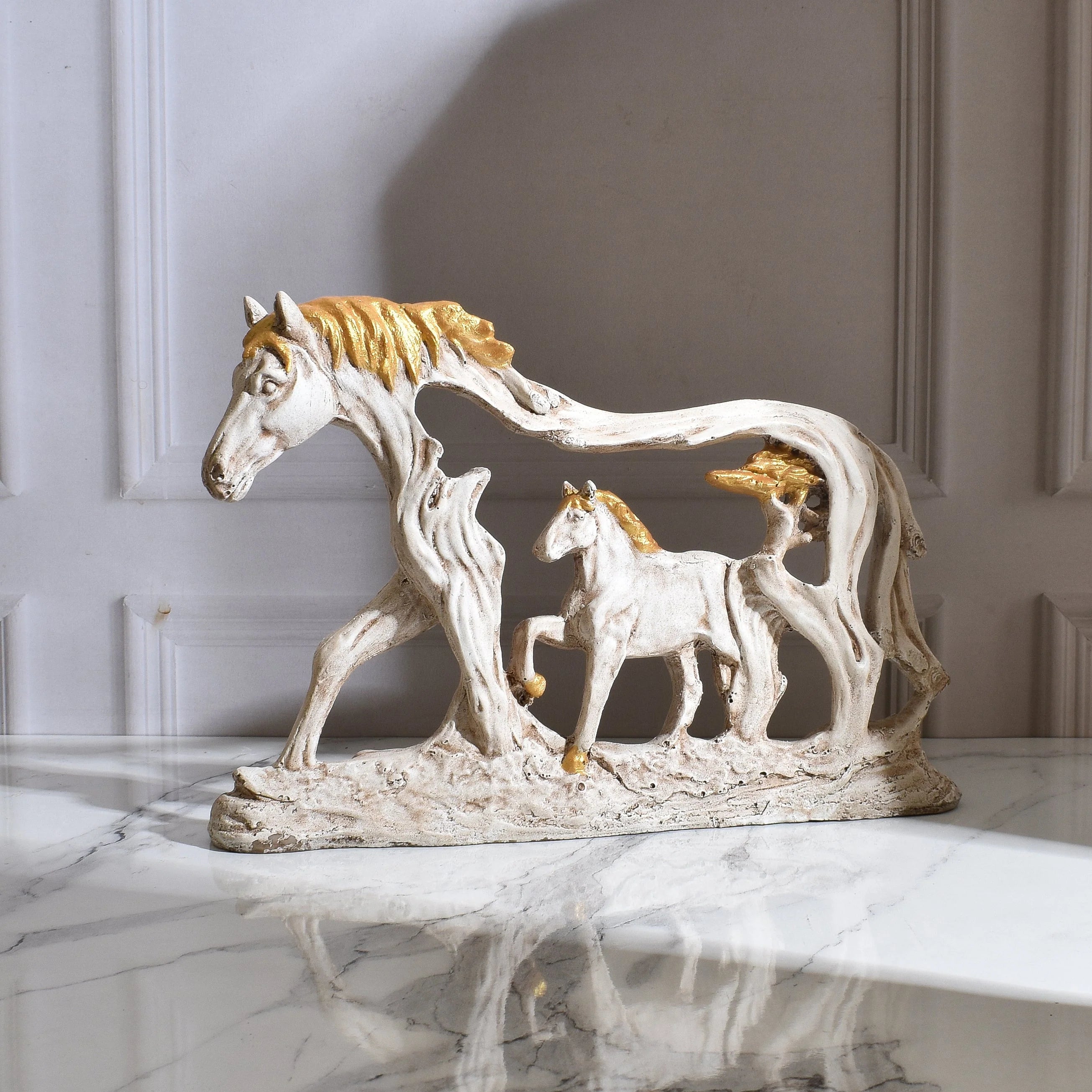 Resing Horse With Baby Showpiece Secondary image