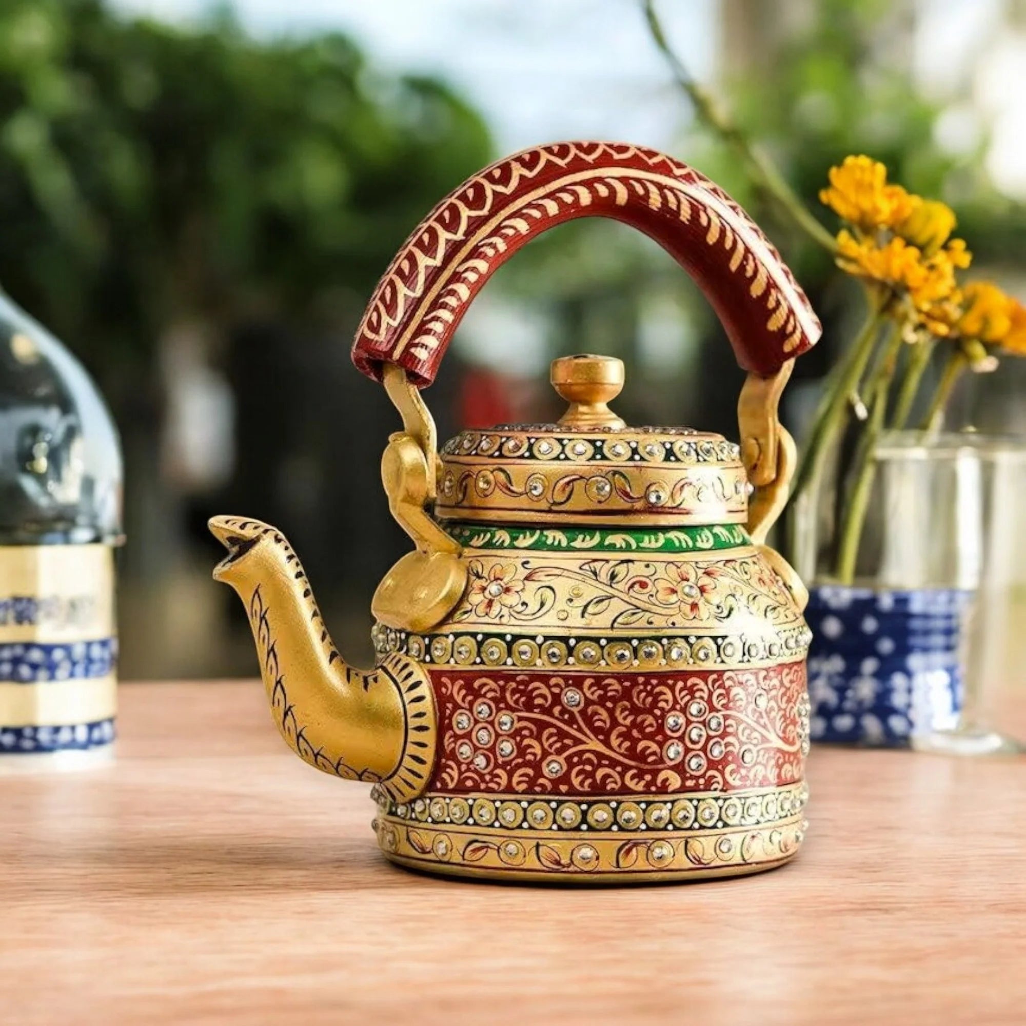 Decorative Aluminum Painted Tea Kettle Main image