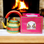 Decorative Aluminum Painted Tea Kettle