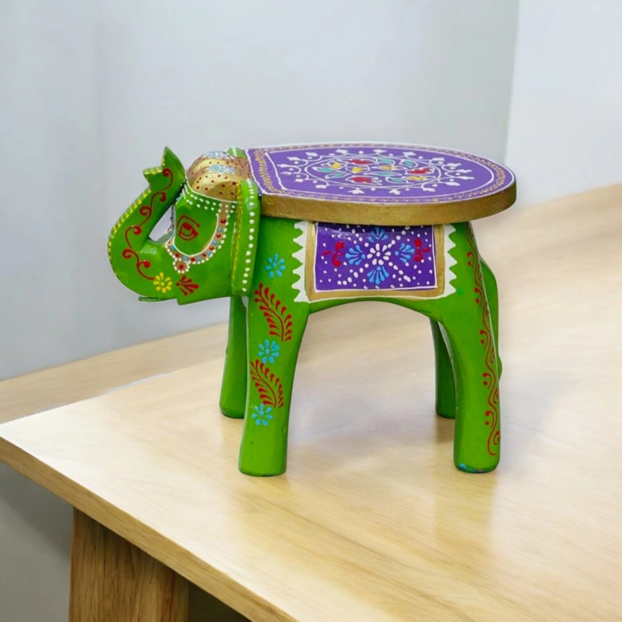 Wooden Elephant Stool Side Table For Gifts Main image
