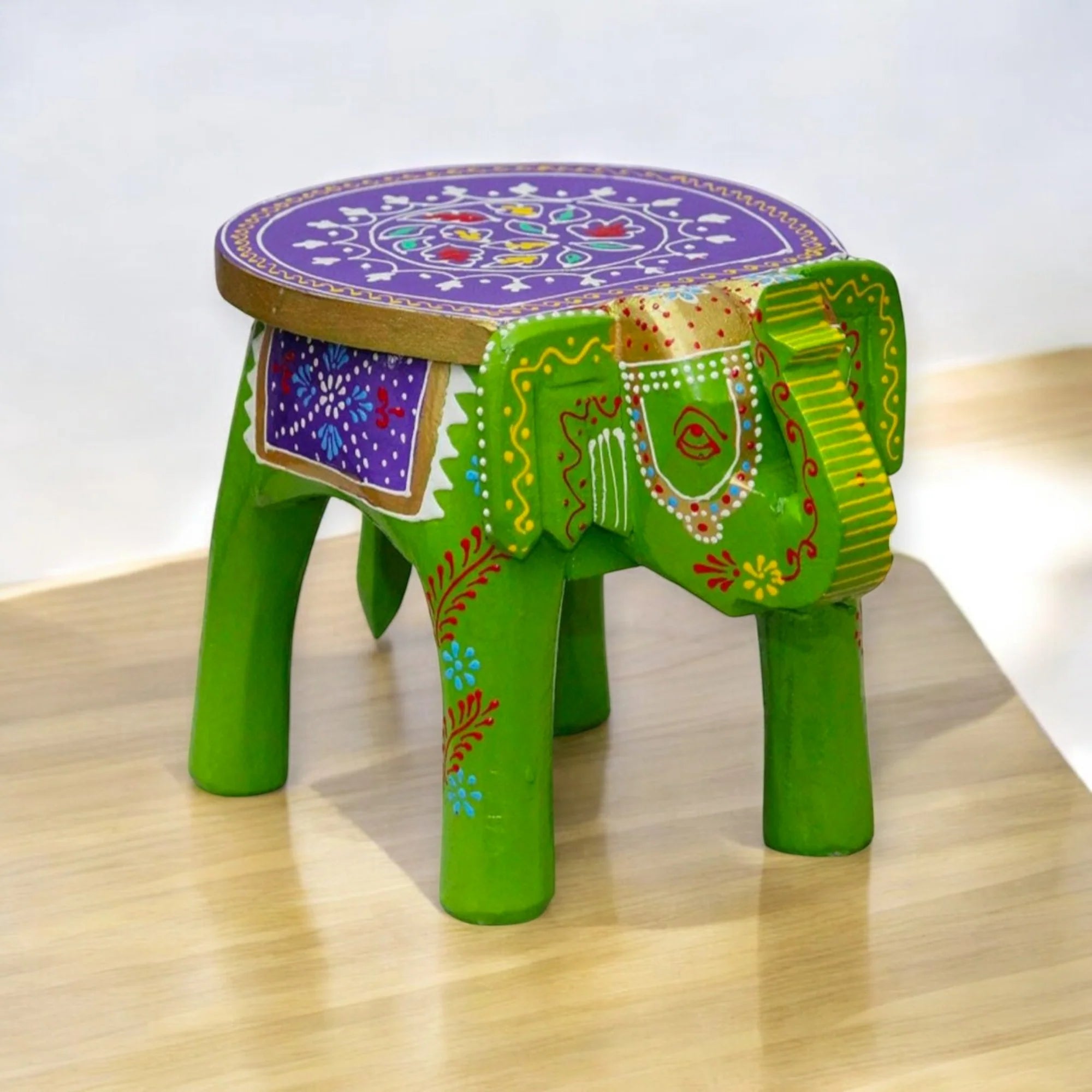 Wooden Elephant Stool Side Table For Gifts Secondary image