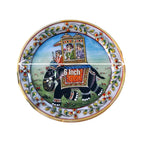 Marble Round Elephant Plate With Stand