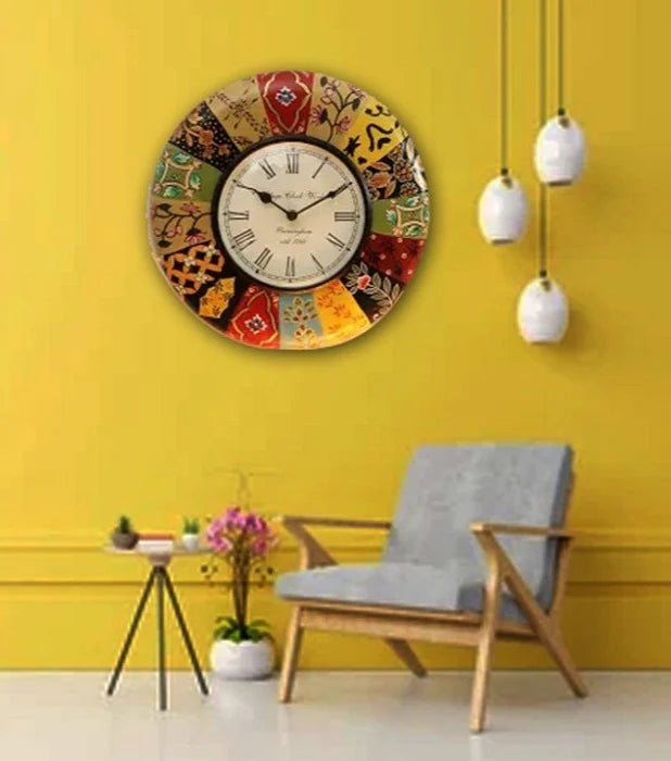 Wooden Wall Clock Multicolored - 12 inch Secondary image
