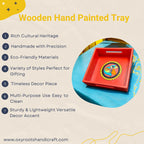 Wooden Hand Painted Serving Tray - Bird Design